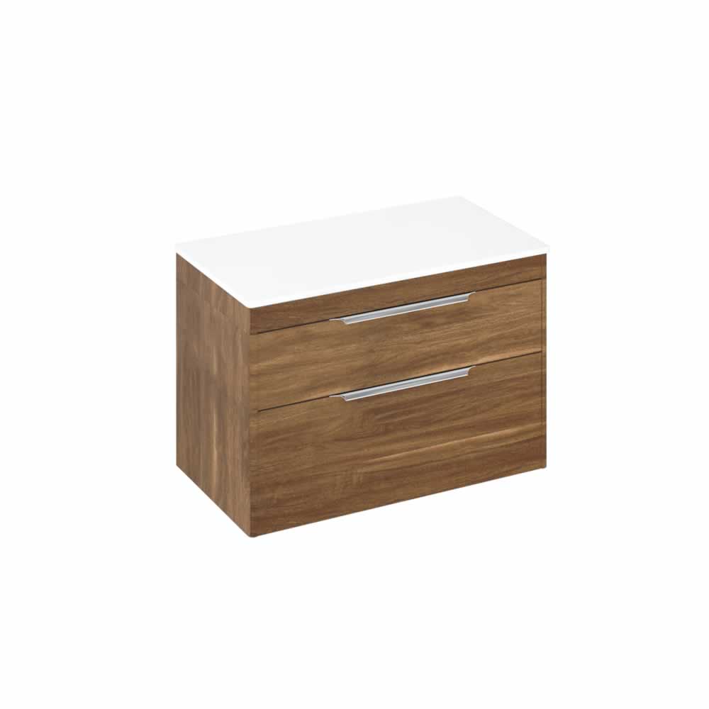 Shoreditch 85cm double drawer Caramel with White Worktop